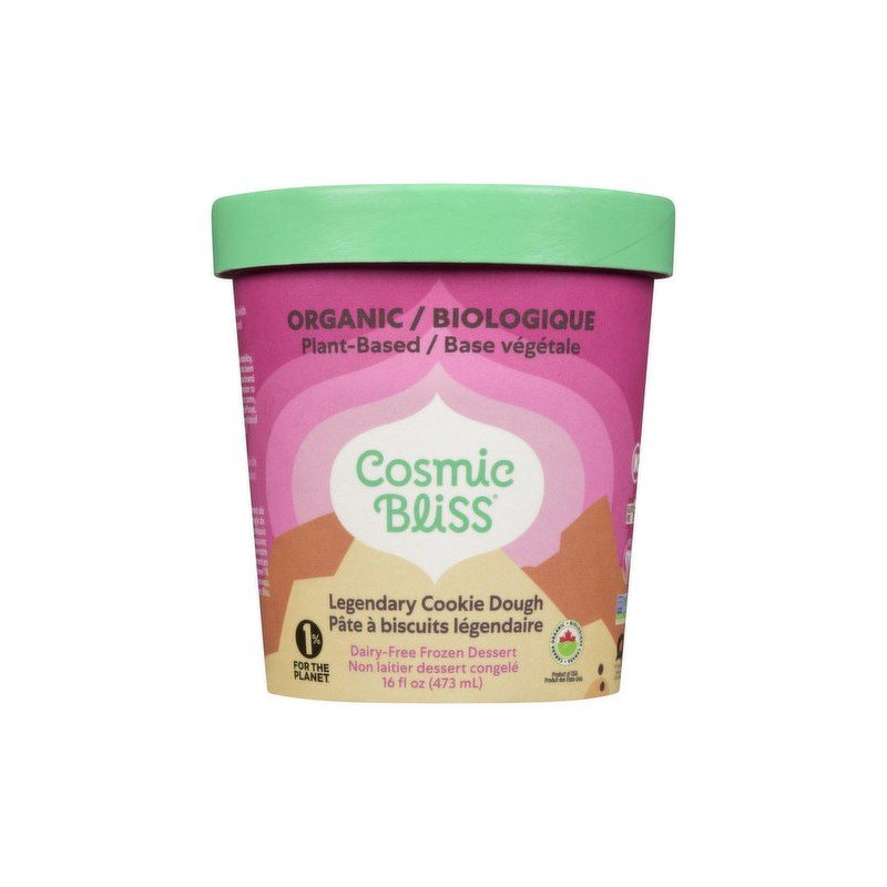 Cosmic Bliss Organic Plant-Based Frozen Dessert Legendary Cookie Dough 473 ml