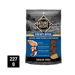Nature’s Recipe Chewy Bites Grain Free Chicken Sweet Potato & Apple Dog Treats 227 g