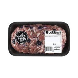 Loblaws Blueberry Breakfast Pork Sausage Meat per lb (348-472)