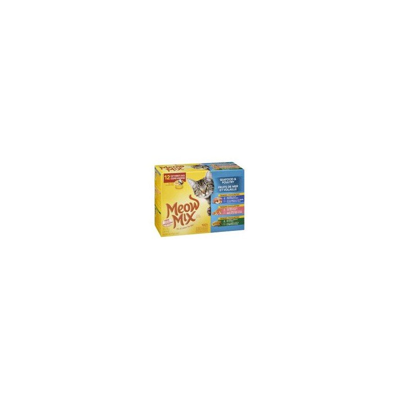 Meow Mix Cat Food Seafood & Poultry 12 x 78 g