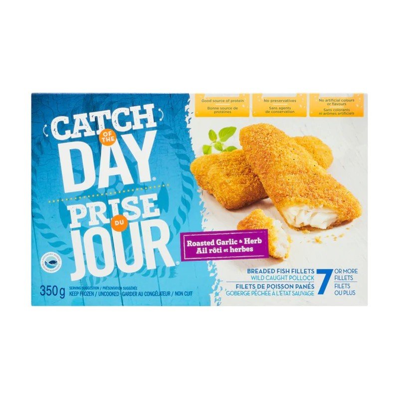 Catch of the Day Garlic & Herb Breaded Fish Fillets 350 g