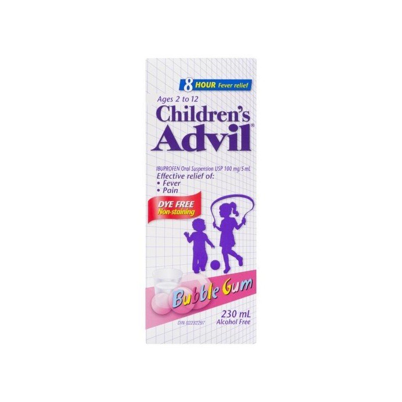 Children's Advil Ibuprofen Oral Suspension Bubblegum USP 230 ml
