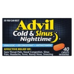 Advil Cold & Sinus Nighttime Caplets 40's