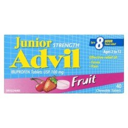 Junior Strength Advil 100 mg Chewable Fruit 40's