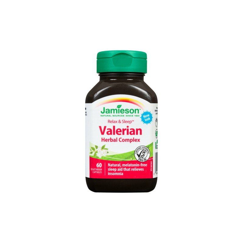 Jamieson Relax & Sleep Valerian Herbal Complex Vegetarian Capsules 60’s