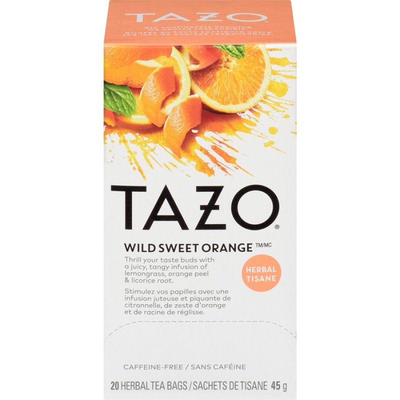 Tazo Wild Sweet Orange Herbal Tea Bags 20’s