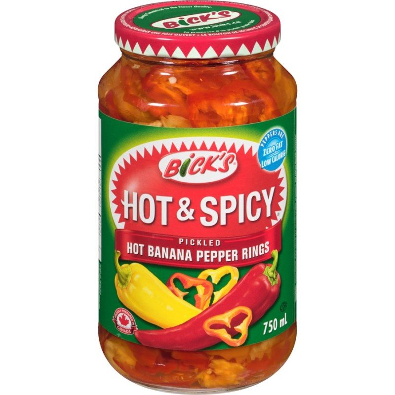 Bick's Pickled Banana Pepper Rings Hot 750 ml