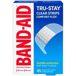 Band-Aid Bandages Comfort-Flex Clear 45's