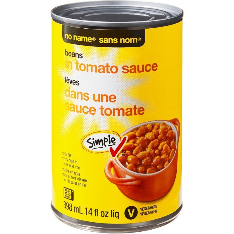 No Name Beans in Tomato Sauce 398 ml