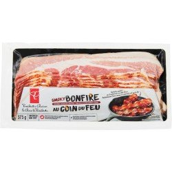 PC Naturally Smoky Bonfire Sliced Bacon 375 g