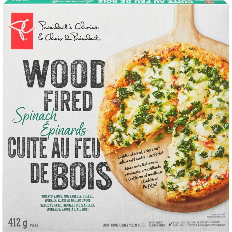 PC Wood Fired Spinach Pizza 412 g
