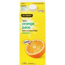 No Name Orange Juice Pulp Free 1.75 L