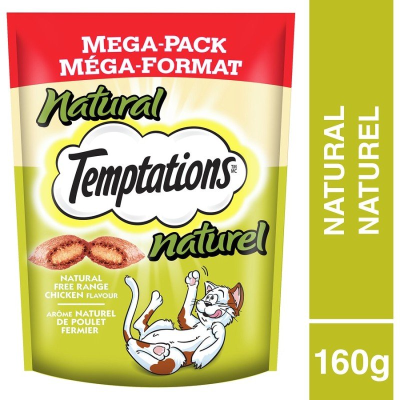 Temptations Natural Yellow Fin Flavour Treats for Cats 160 g