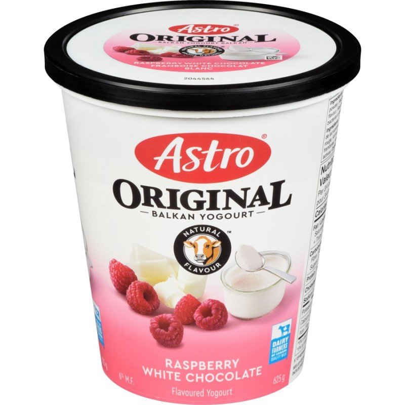 Astro Original Balkan Style Yogurt Raspberry White Chocolate 6% 625 g