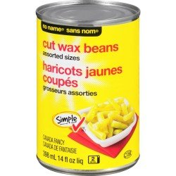 No Name Cut Wax Beans 398 ml