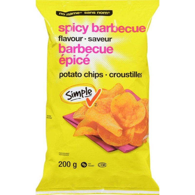 No Name Potato Chips Spicy Barbecue 200 g