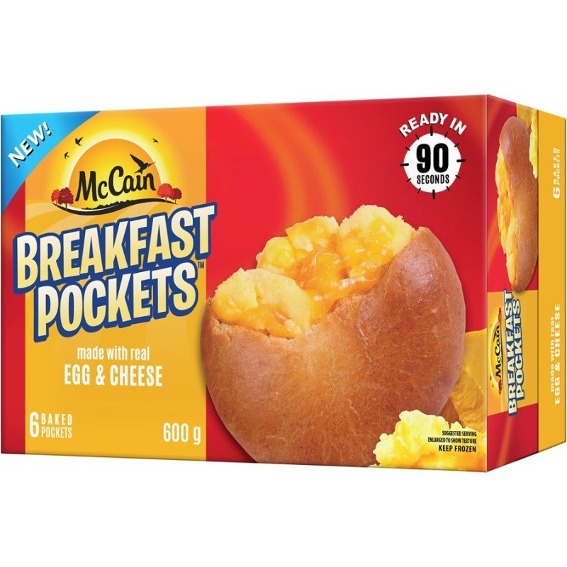McCain Breakfast Pockets Egg & Cheese 6’s 600 g