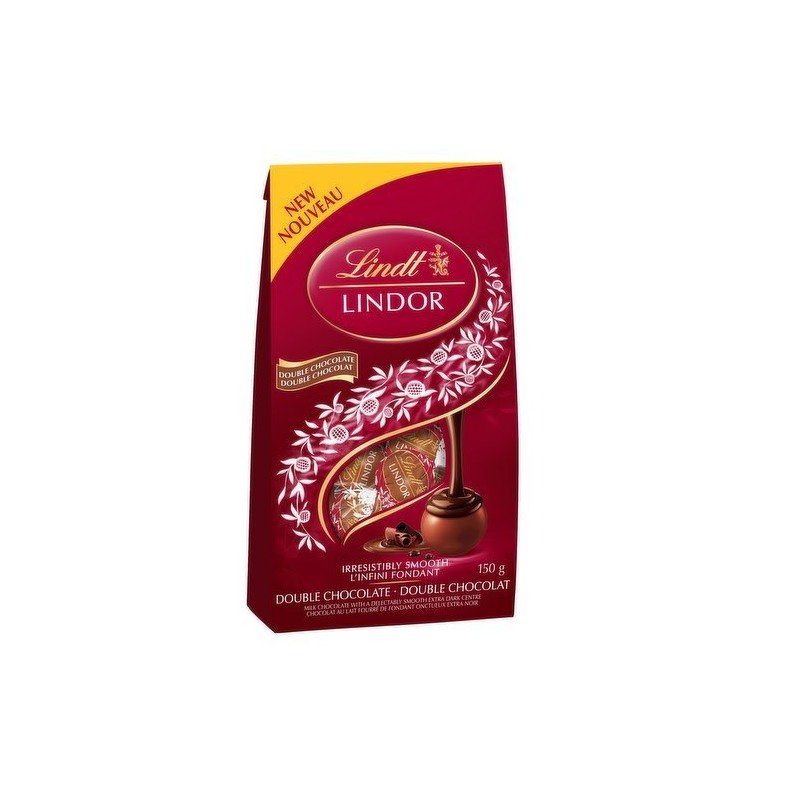 Lindt Lindor Irresistably Smooth Double Chocolate Bag 150 g