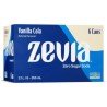Zevia Zero Zero Sugar Soda Vanilla Cola 6 x 355 ml