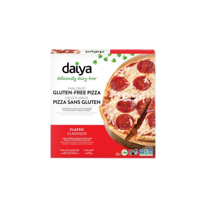 Daiya Deliciously Dairy Free Thin Crust Classic Pizza with Meatless Pepperoni Gluten-Free 472 g