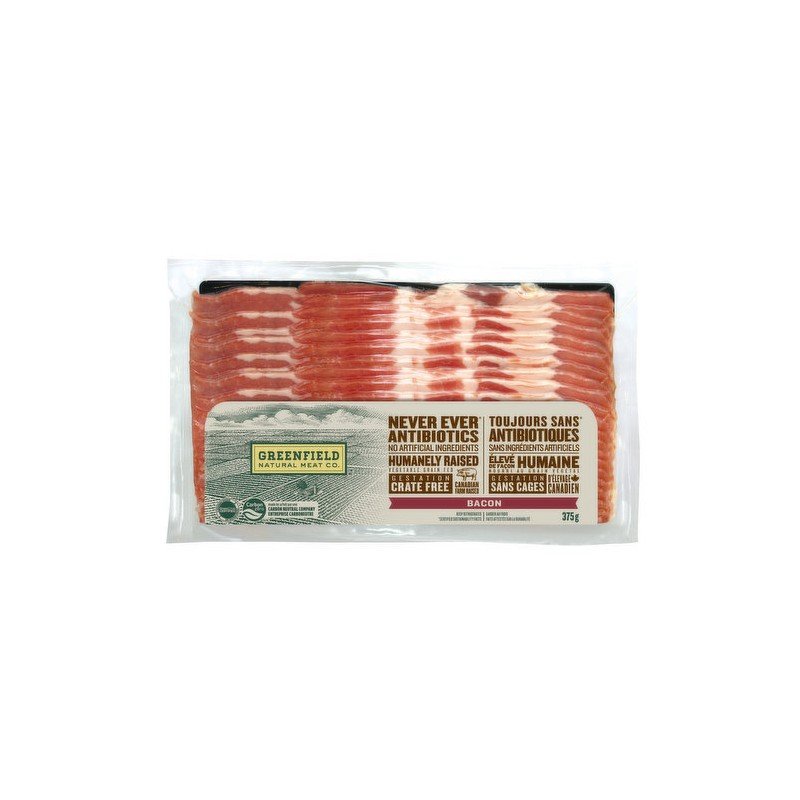 Greenfield Raised Without Antibiotics Bacon 375 g