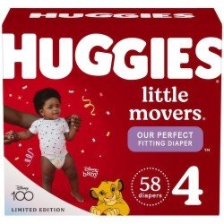 Huggies Little Movers Diapers Step 4 58’s