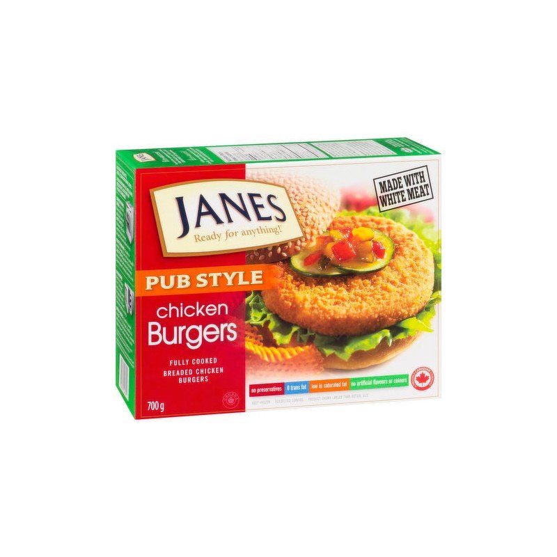 Janes Pub Style Chicken Burgers 700 g