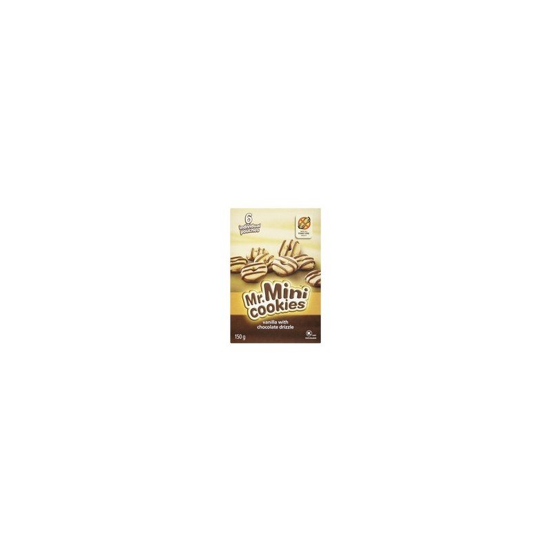 Mr. Mini Vanilla with Chocolate Drizzle Cookies 150 g