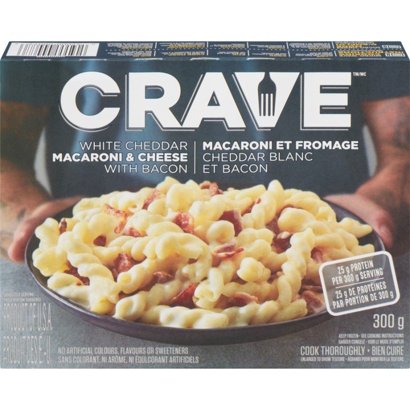 Crave White Cheddar Macaroni & Cheese with Bacon 300 g