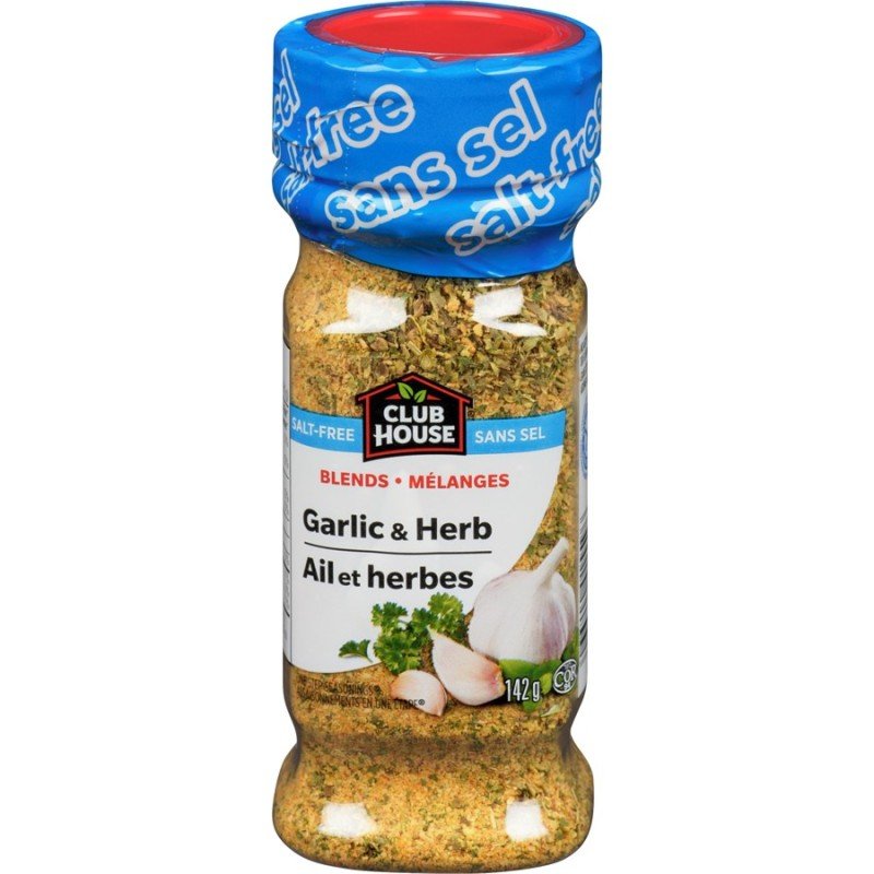 Club House Signature Blends Seasoning Salt-Free Garlic & Herb 142 g