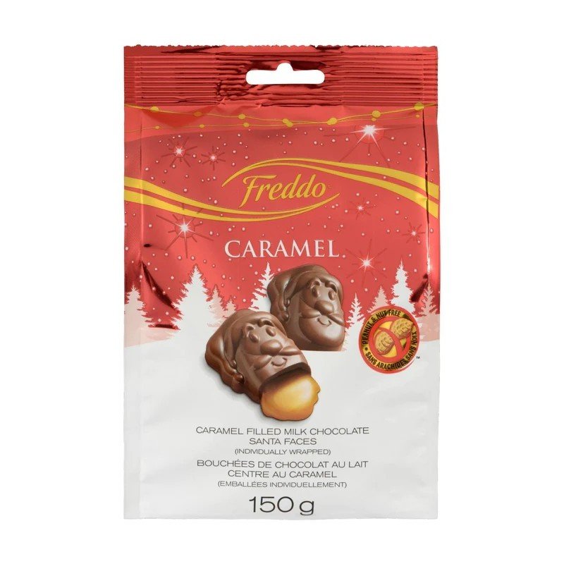 Freddo Caramel Filled Milk Chocolate Santa Faces 150 g