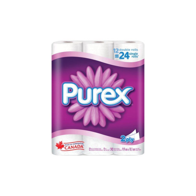 Purex Bathroom Tissue Double Rolls 12/24