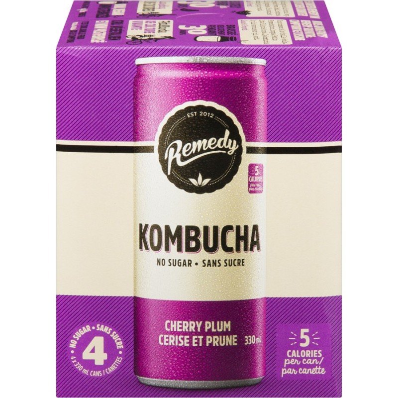 Remedy Cherry Plum Kombucha 4 x 330 ml