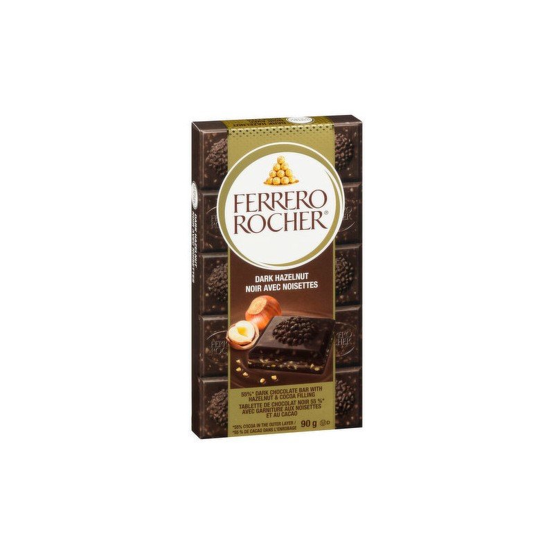 Ferrero Rocher Chocolate Bar Dark Hazelnut 90 g