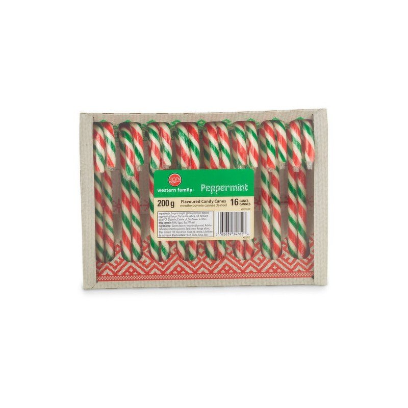 Western Family Peppermint Candy Canes 16’s