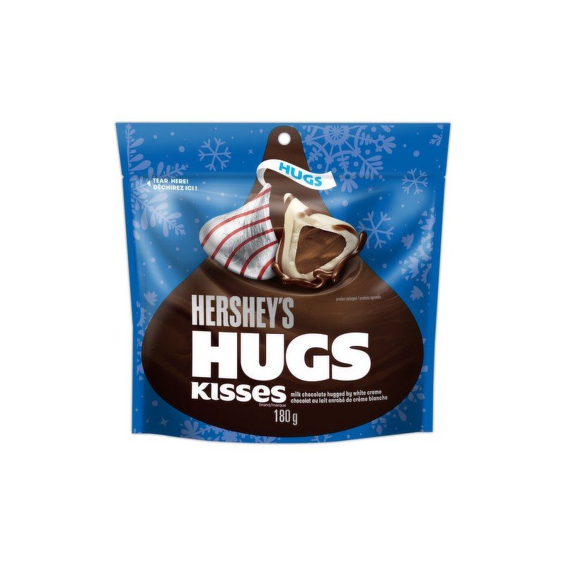 Hershey Hugs Kisses Milk Chocolate Hugged in White Creme 180 g