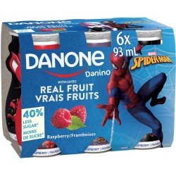 Danone Danino Drinkable Yogurt Raspberry 6 x 93 ml