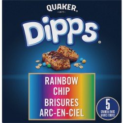 Quaker Dipps Unicorn Rainbow Chip Granola Bars 5's