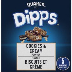 Quaker Dipps Cookies & Cream Granola Bars 5's