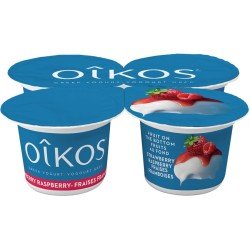 Oikos Yogurt Strawberry Raspberry 4 x 100 g