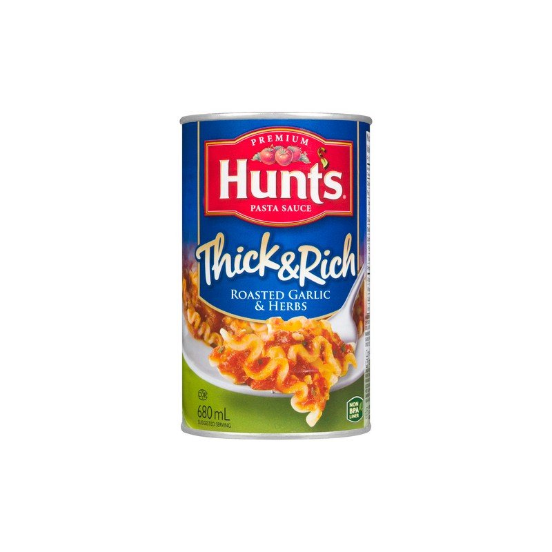 Hunt's Thick & Rich Pasta Sauce Roasted Garlic & Herb 680 ml
