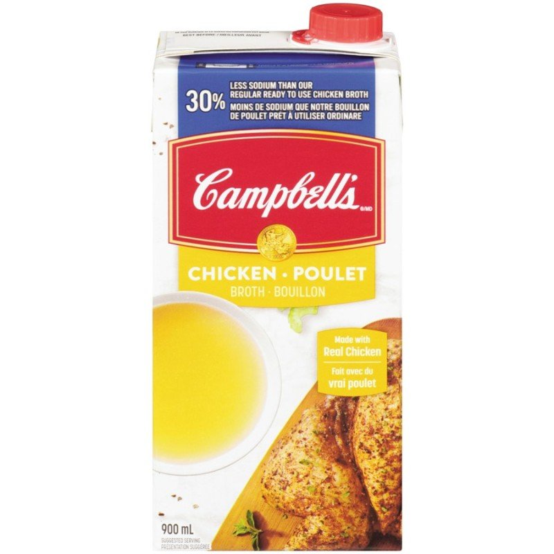 Campbell's Chicken Broth 30% Less Sodium 900 ml