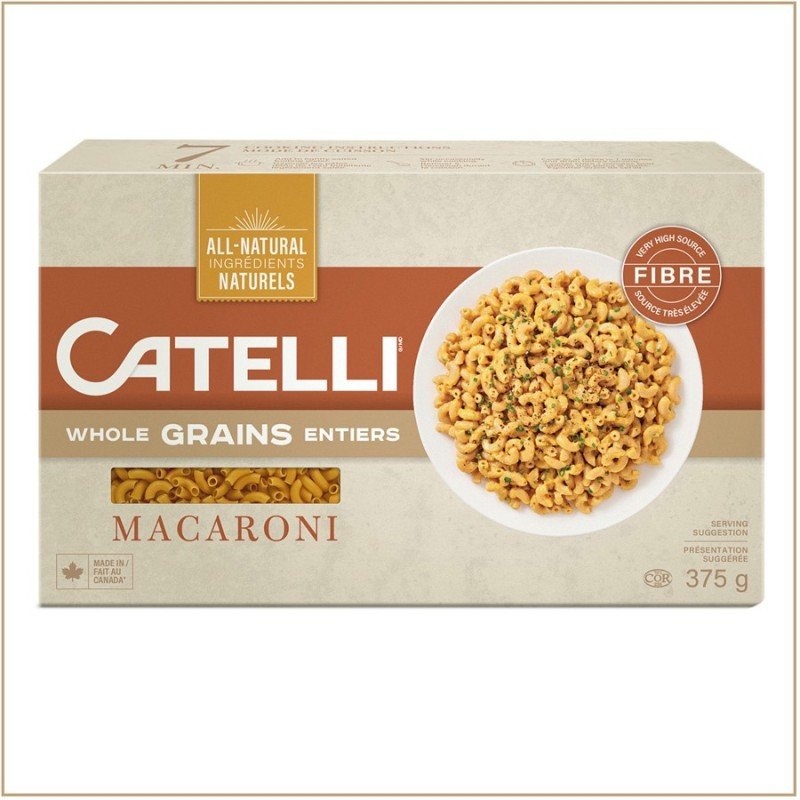 Catelli Whole Grains Whole Grain Macaroni 375 g