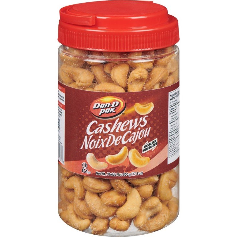 Dan-D Pak Unsalted Cashews 500 g