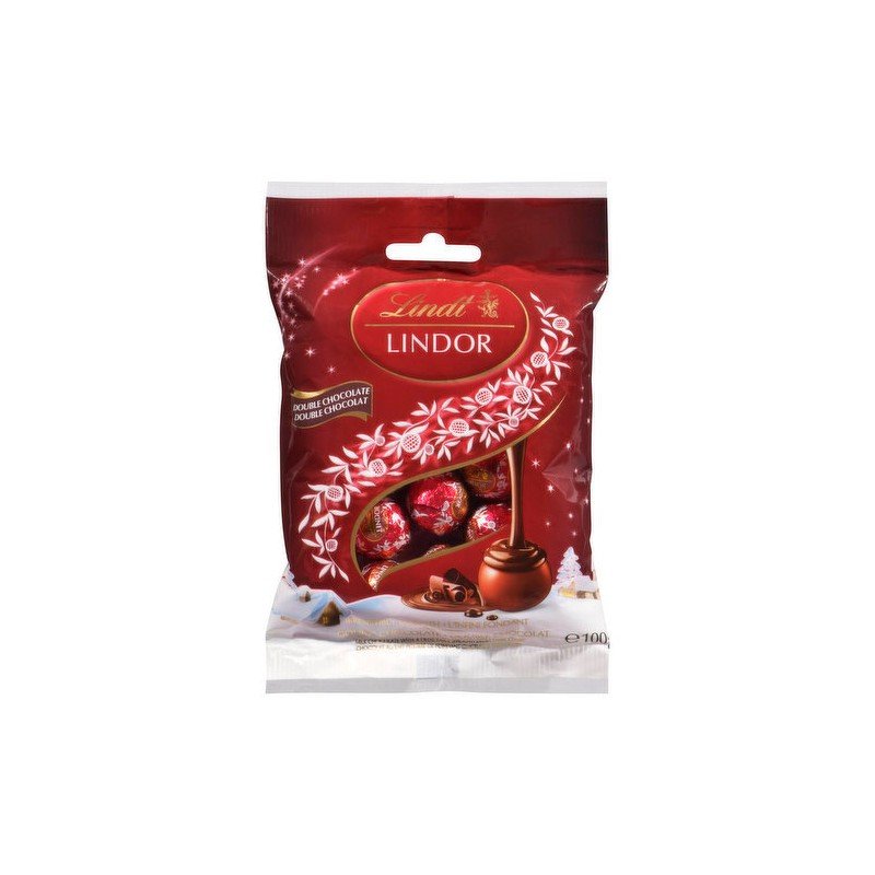 Lindt Lindor Irresistably Smooth Double Chocolate Bag 100 g
