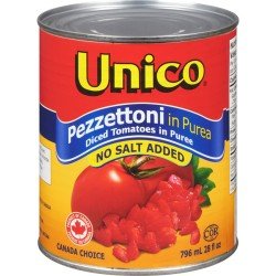 Unico Diced Tomatoes in Puree No Salt Added 796 ml