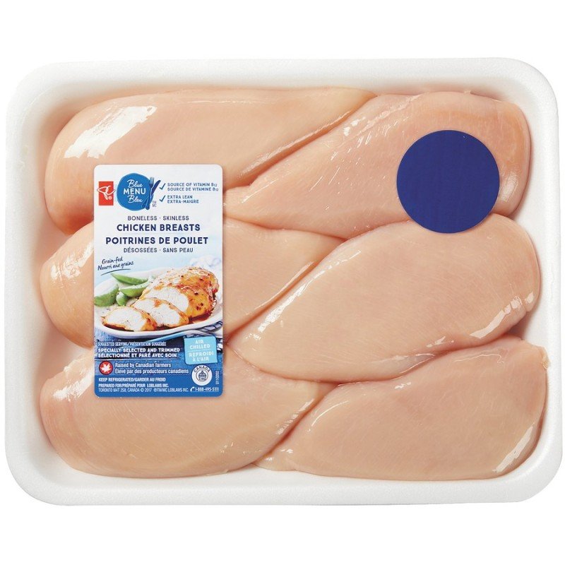PC Blue Menu Boneless Skinless Chicken Breasts 6’s