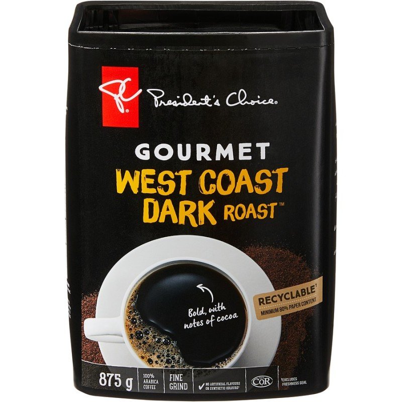 PC Coffee Gourmet West Coast Dark Roast 875 g