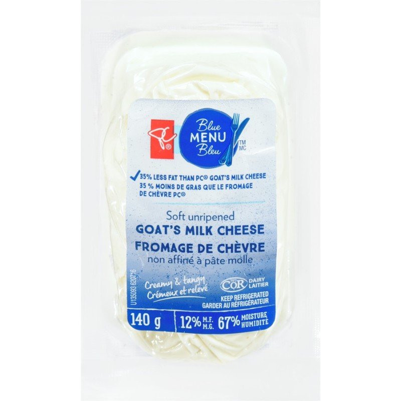 PC Blue Menu Soft Unripened Goat's Milk Cheese Plain 140 g