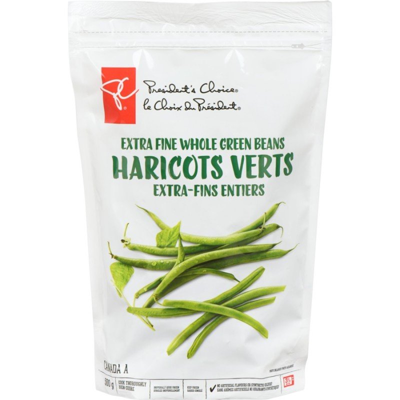 PC Frozen Vegetables Extra Fine Whole Green Beans 500 g
